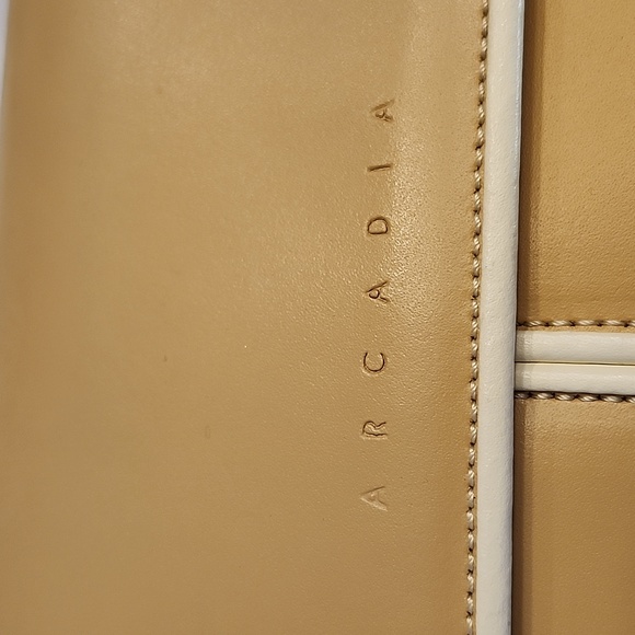 Arcadia Tan Leather Crossbody Handbag, $85 - Picture 3 of 10